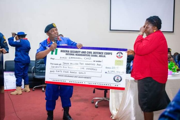 NSCDC Releases Group Life Assurance Benefit Worth 200Million To Family Of Late Personnel
