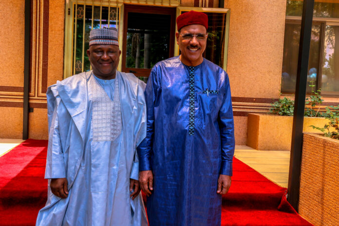 Right-Left: President of Niger Republic, H.E. Mohammed Bazoum, and Abdul Samad Rabiu, Africa Initiative (ASR AFRICA).