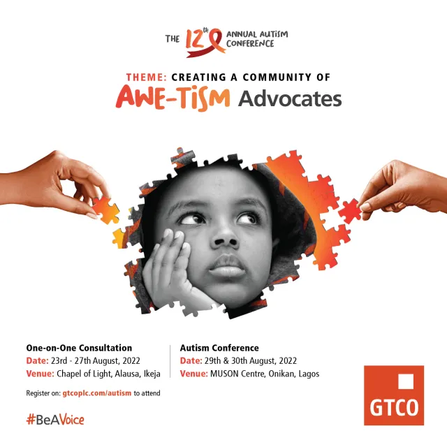 GTCO’s Autism Conference to hold August 29 and 30 at MUSON Centre, Onikan, Lagos