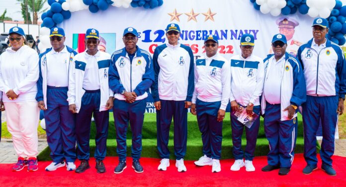 PRESIDENT BUHARI & GOV. SANWO-OLU AT THE FORMAL COMMISSIONING OF THE NIGERIAN NAVY SPORTS COMPLEX AND OPENING CEREMONY OF THE 12TH NIGERIAN NAVY GAMES AT NAVY TOWN BARRACKS, OJO, ON THURSDAY, 8TH SEPTEMBER, 2022.