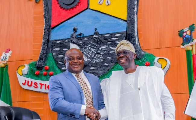 SANWO-OLU CONGRATULATES LAGOS SPEAKER, OBASA AT 50 Lagos State Governor, Mr. Babajide Sanwo-Olu, has congratulated the Speaker of the Lagos State House of Assembly, Rt. Hon. Mudashiru Obasa, as he clocks 50. Sanwo-Olu extolled the good virtues of the Speaker, saying Obasa has recorded significant strides in his public service as the longest-serving lawmaker in the Lagos State House of Assembly. Governor Sanwo-Olu in a statement issued on Thursday by his Chief Press Secretary, Mr. Gboyega Akosile, praised Obasa for his contribution towards his Constituency, Agege I, the State Assembly, Lagos State, and Nigeria in general, especially during his tenure as Chairman, Conference of Speakers of the State Legislatures of Nigeria. Governor Sanwo-Olu, who described Obasa, a member of the Lagos APC apex leadership body, Governance Advisory Council (GAC), as a committed and trusted partner in the ‘Greater Lagos’ agenda, added that the Speaker is passionate about the growth and development of Lagos State, saying that is why there is synergy between the executive and legislative arms of government. He said: “On behalf of my wife, Ibijoke, the Lagos State Government, leaders and members of the ruling All Progressives Congress (APC), and the good people of Lagos State, I join millions of well-wishers, colleagues, associates, and family members to congratulate the Speaker of Lagos State House of Assembly, Rt. Hon. Mudashiru Obasa on his Golden jubilee celebration. “You (Obasa) are a loyal and committed member of the progressive family in Lagos State, especially in Agege Local Government area where you served passionately as Councilor on the platform of Alliance for Democracy (AD) between 1999 and 2002 before being elected into the Lagos State House of Assembly in 2003 and re-elected four consecutive times to become the longest serving lawmaker in Lagos State House of Assembly. “You are an outstanding politician worthy of emulation and commendation because of the role you have been playing as leader of the Lagos State House of Assembly. As Speaker, you have discharged your duties with utmost professionalism, commitment, competence, and dedication for a cordial relationship between the legislature and executive for the progress of our dear Lagos State. “As you attain this Golden age of wisdom, I wish you more fulfilling years. I pray that God will grant you the grace, long life, and sound health to continue to direct the affairs of the Lagos State House of Assembly and render more service to humanity.”