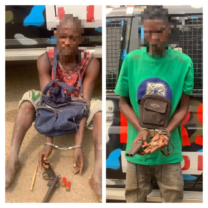 POLICE ARREST 2 WITH LOCALLY MADE GUNS