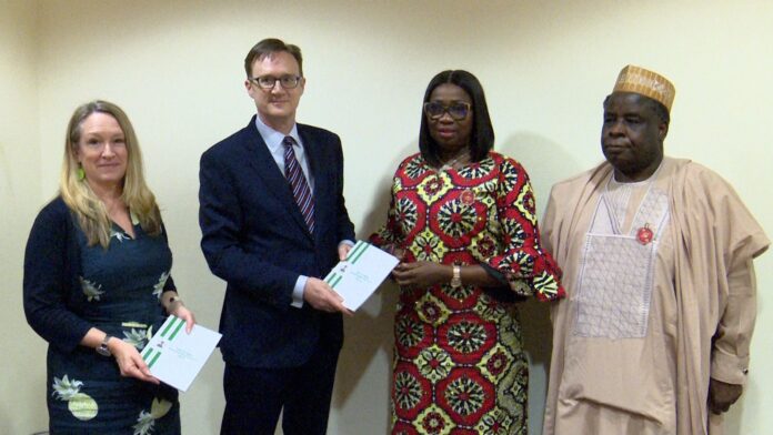 NiDCOM & BRITISH HIGH COMMISSION COLLABORATE ON DiASPORA PROGRAMMES ABUJA, JANUARY 10, 2024 The British High Commissioner to Nigeria Dr Richard Montgomery CMG has reemphasized the important role of the Nigerian Diaspora in the United Kingdom and pledged more collaboration with the Nigerians in diaspora Commission . He further stressed the need for enhanced trade and investment between both countries. Speaking during a courtesy call to Hon Abike Dabiri-Erewa Chairman/CEO, Nigerians in Diaspora Commission and some Management staff in the Office in Abuja , the British High Commissioner stated further that the UK-Africa Summit scheduled to hold in May in the City of London, is a strategic opportunity to galvanize trade and investments for both countries and the African continent at large. He commended Nidcom for initiating programs such as the Diaspora investment summit and several others. Hon Abike Dabiri-Erewa, welcomed collaboration with the British high commission and reiterated Nigerias commitment to continue to enhance engagement with the Diaspora. She also underscored the imperatives of cultural exchanges, advocating the revival of the Cultural Road Show initially slated for 2020 but deferred due to the COVID-19 pandemic. Outlining the Commission's activities and programmes, Dabiri-Erewa seized the opportunity to emphasize the importance of creating comprehensive sensitization and awareness for Nigerians planning to migrate to the UK, 