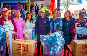 GOV. SANWO-OLU AT THE GRADUATION CEREMONY FOR 2023/2024 GRADUATES OF LAGOS STATE SKILLS ACQUISITION CENTRES, HELD AT DE BLUE ROOF, LTV, AGIDINGBI, IKEJA, ON WEDNESDAY, 16 OCTOBER 2024