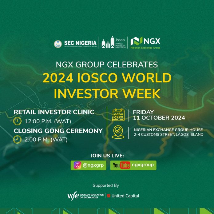 image001 Date Friday, 11 October 2024 Time 12:00 pm – 2:30 pm WAT Venue Nigerian Exchange Group House, 2-4 Customs Street, Marina, Lagos Event Center – 20th floor Trading Floor – 8th Floor
