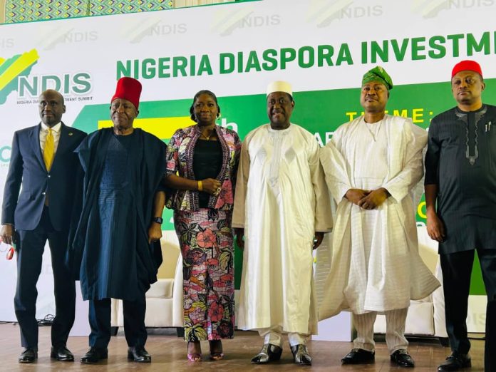 7TH NDIS: PRESIDENT TINUBU CALLS FOR GLOBAL PARTNERSHIPS TO DRIVE NATIONAL DEVELOPMENT ABUJA: NOVEMBER 5, 2024 The 7th Nigeria Diaspora Investment Summit has opened in Abuja with an urgent call by President Bola Ahmed Tinubu on all Nigerians in the Diaspora to take active roles in building a resilient economy to fast track prosperity for National Development. President Bola Ahmed Tinubu, represented by Senator George Akume, Secretary to the Government of the Federation, said this year's summit, with the theme, “Adapting Stability through Diaspora Investment: Navigating the Path to Prosperity,” resonates with the Presidential agenda of spreading prosperity to all Nigerians at home and those in the Diaspora. Sen. Akume, highlighted the diaspora invaluable contributions to Nigeria's progress, describing them as "torch-bearers of excellence, innovation, and resilience." He asserted that Nigeria's future depends on leveraging the knowledge, expertise, and global networks of its diaspora. "Your achievements are a source of pride for us all, and your potential to shape Nigeria’s future is undeniable," he stated. The President underscored his administration's commitment to transformational reforms aimed at fostering economic stability, including the removal of fuel subsidies and the unification of the foreign exchange market. "Achieving stability and prosperity requires bold decisions, and we are taking strategic actions to place our nation on the right path," he added. Senator Victor Umeh, Chairman, Senate Committee on Diaspora, NGOs and Civil Sicieties, reinforced the importance of diaspora investments in national development, highlighting that the skills and expertise of Nigerians abroad are essential assets. He assured participants that the National Assembly stands ready to support diaspora initiatives through relevant legislations. Hon. Sir Tochukwu Okere, Chairman, House Committee on Diaspora Affairs, emphasized that remittances from the diaspora rank second to oil and gas, contributing over $24 billion dollars annually to the economy. He expressed gratitude to the Diaspora and stressed the need to enhance sponsorship and leverage expertise to tackle current national challenges. Amb. Yusuf Tuggar, Minister of Foreign Affairs represented by Amb Bolaji Akinremi, Director, Economic Cooperations, called for active engagement between the diaspora and the Nigerian government, urging attendees to utilize the Global Health Desk and the Nigerian Global Business Match Initiative to connect local businesses with international investors. In her remarks, Hon. Abike Dabiri-Erewa, Chairman/CEO, NIDCOM, welcome participants and expressed special gratitude to those investing in Nigeria's future across diverse sectors. She highlighted inspiring stories of Nigerian Diasporans making significant contributions abroad while maintaining strong ties to home country, Nigeria. Dr. Badewa Adejugbe-Williams acknowledged the summit’s evolution into a powerful platform that connects the diaspora with opportunities in Nigeria. "This seventh edition marks our successful journey, characterized by extraordinary success stories and unwavering commitment to national advancement," she stated. She emphasized the vital role of small and medium enterprises (SMEs) as the backbone of Nigeria's economy and encouraged participants to leverage the summit for investment opportunities. As the summit progresses, The Federal Government through NiDCOM reaffirms its commitment to collaborating with the diaspora to foster a stable, prosperous, and sustainable investment ecosystem in Nigeria.