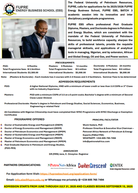 How FUPRE Energy Business School Equip Students On Energy Discoveries, Developmental Strides How FUPRE Energy Business School Equip Students On Energy Discoveries, Developmental Strides