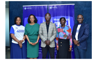L-R: Biola Adekoya, Head, Voice Branch, Stanbic IBTC Bank; Oyinkansola Kusamotu, Principal Legal Officer, Lagos State Lotteries and Gaming Authority (LSLGA); Omogbolahan Yakub, Regulation Officer, Advertising Regulatory Council of Nigeria (ARCON); Titilayo Philip-Adetunji, Principal Standard Officer, Federal Competition and Consumer Protection Commission (FCCPC) Southwest Zonal Office; and Kolawole Adebayo, Head, Data Enablement and Insight, Stanbic IBTC Bank, during the Reward4Saving Promo 4.0 October monthly draw recently held in Lagos.