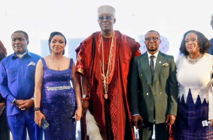 L-R : Otunba Bimbo Ashiru, Advisory Board Chairman, Lebara Nigeria, Mrs Teniola Stuffman, CEO, Lebara Nigeria, Oba Ghandi Afolabi Olaoye, Soun of Ogbomoso, Ayo Stuffman, Group Managing Director Vas2net Technology and Mrs Mary Akin Adesokan, Chief Operating Officer, Lebara Nigeria at the soft launch and networking reception for Lebara entry into the Nigerian market.