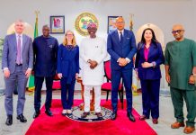 LASG Ready To Partner World Bank On Energy, Agriculture, Tourism, Human Capital Development, Says Sanwo-Olu Governor of Lagos State, Mr. Babajide Sanwo-Olu flanked by the Managing Director of Operations, World Bank, Annie Bjerde (left); Regional Vice President for Africa, International Finance Corporation (IFC), Mr. Ethiopia Tafara (right) and members of the World Bank entourage during a courtesy visit at Lagos House, Marina on Sunday, February 1, 2026.