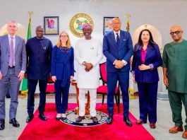 LASG Ready To Partner World Bank On Energy, Agriculture, Tourism, Human Capital Development, Says Sanwo-Olu Governor of Lagos State, Mr. Babajide Sanwo-Olu flanked by the Managing Director of Operations, World Bank, Annie Bjerde (left); Regional Vice President for Africa, International Finance Corporation (IFC), Mr. Ethiopia Tafara (right) and members of the World Bank entourage during a courtesy visit at Lagos House, Marina on Sunday, February 1, 2026.