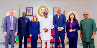 LASG Ready To Partner World Bank On Energy, Agriculture, Tourism, Human Capital Development, Says Sanwo-Olu Governor of Lagos State, Mr. Babajide Sanwo-Olu flanked by the Managing Director of Operations, World Bank, Annie Bjerde (left); Regional Vice President for Africa, International Finance Corporation (IFC), Mr. Ethiopia Tafara (right) and members of the World Bank entourage during a courtesy visit at Lagos House, Marina on Sunday, February 1, 2026.