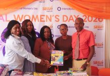 SIFAX Group Marks IWD 2026 With School Outreach, Staff Empowerment, Community Food Drive L–R: Head of Legal Services and Company Secretary, SIFAX Group, Jesuyemisi Odeyemi; Head, Head of Marketing and Customer Services, SIFAX Group, Catherine Abuah; Head of Corporate Communications, SAHCO PLC, Vanessa Uansohia alongside the Vice Principal and Principal of United Christian Senior Secondary School, Apapa Lagos during SIFAX Group's empowerment visit to the school on Thursday.
