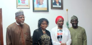 Dabiri-Erewa Advocates Migration Studies To Boost Diaspora Engagement (R) 2nd from Right Hon. Dr. Abike Dabiri-Erewa, OON, Chairman/CEO Nigerians in Diaspora Commission, (L) first from left, Mr Abdur-Rahman Balogun, Director NIDCOM Media Public Relations And Protocol, 2nd to (L) DR. Ifunanya Cecilia Daniels, first to (R) DR. Adeyanju T. Peter.