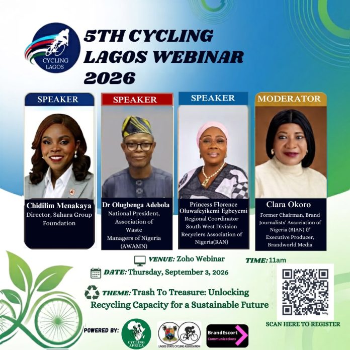 Experts To Converge At 5th Cycling Lagos Webinar To Unlock Nigeria's Recycling Potential Experts To Converge At 5th Cycling Lagos Webinar To Unlock Nigeria's Recycling Potential