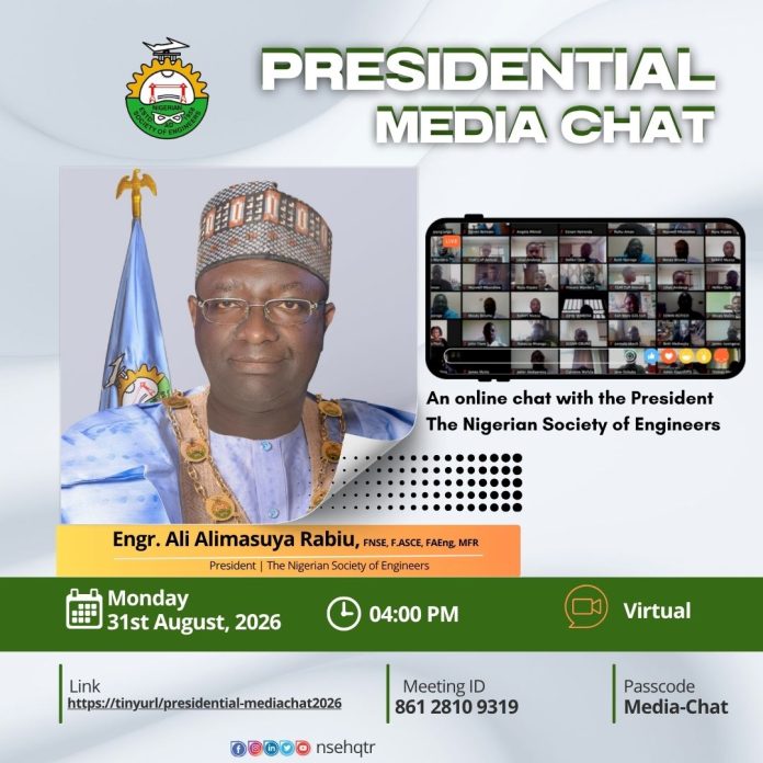NSE Presidential Media Chat: Engr. Ali Alimasuya Rabiu To Engage Journalists, Professionals in Virtual Session NSE Presidential Media Chat: Engr. Ali Alimasuya Rabiu To Engage Journalists, Professionals in Virtual Session