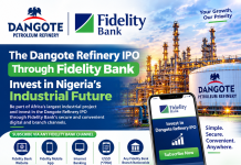Fidelity Bank Opens Two-Minute Digital Pathway To Dangote Refinery IPO Subscription Create image for using Dangote Refinery IPO with FirstBank Logo as the Bank to use for investing Invest in Nigeria's Future: Subscribe To The Dangote Refinery IPO Through Fidelity Bank