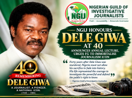 NGIJ Honors Dele Giwa At 40, Demands Justice, National Monument For Slain Journalist NGIJ Honors Dele Giwa At 40, Demands Justice, National Monument For Slain Journalist