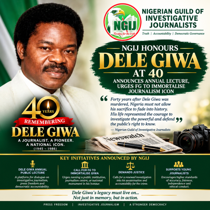 NGIJ Honors Dele Giwa At 40, Demands Justice, National Monument For Slain Journalist NGIJ Honors Dele Giwa At 40, Demands Justice, National Monument For Slain Journalist
