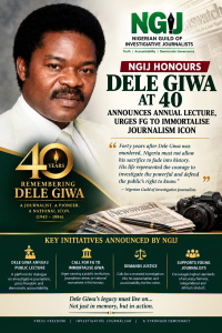 NGIJ Honors Dele Giwa At 40, Demands Justice, National Monument For Slain Journalist