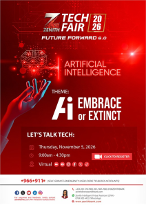 Zenith Bank Tech Fair 6.0 To Explore AI's Transformative Potential